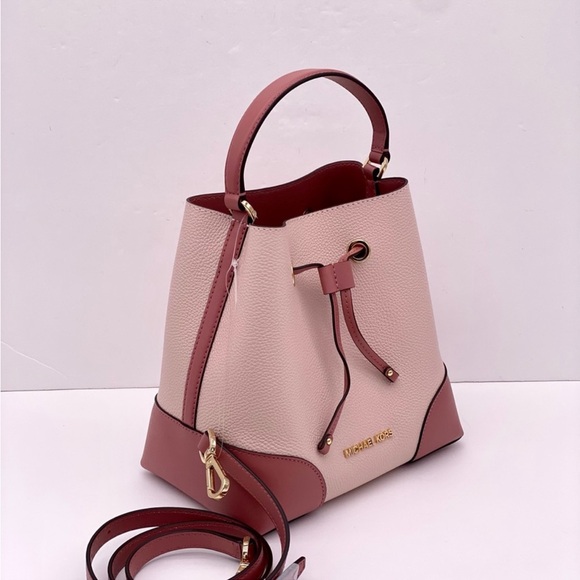 Michael Kors medium Mercer drawstring bucket satchel messenger bag Crossbody - Picture 8 of 11